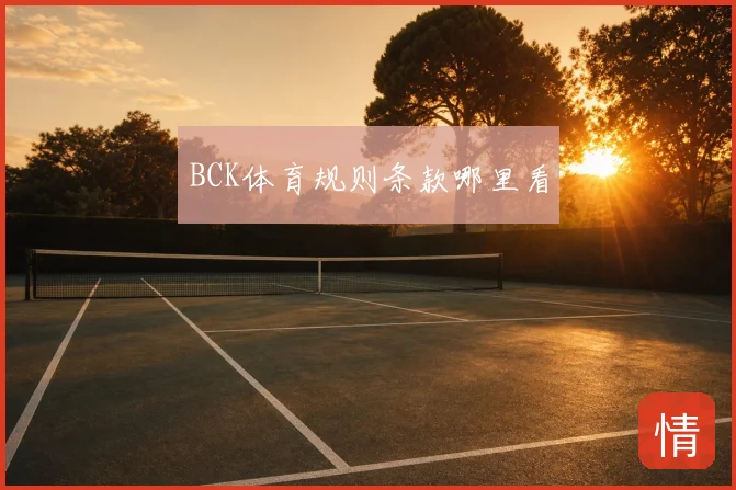 BCK体育规则条款哪里看